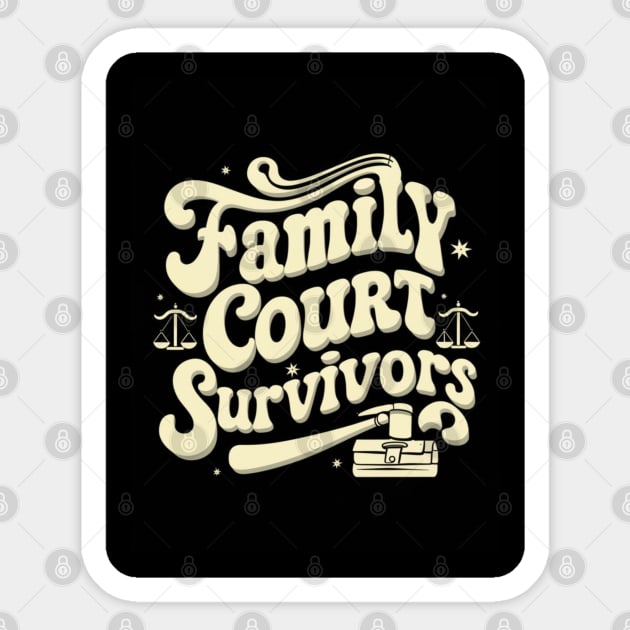 Family Court Survivors Sticker by baseCompass